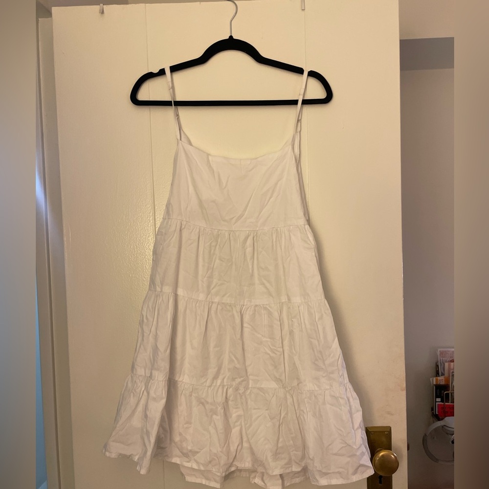 Faithfull The Brand White Tie Back Dress